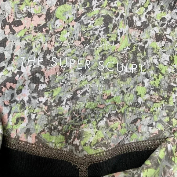 Sweaty Betty Super Sculpt 7/8 Leggings Green Alert Pebble Size Small High Rise - Picture 10 of 11